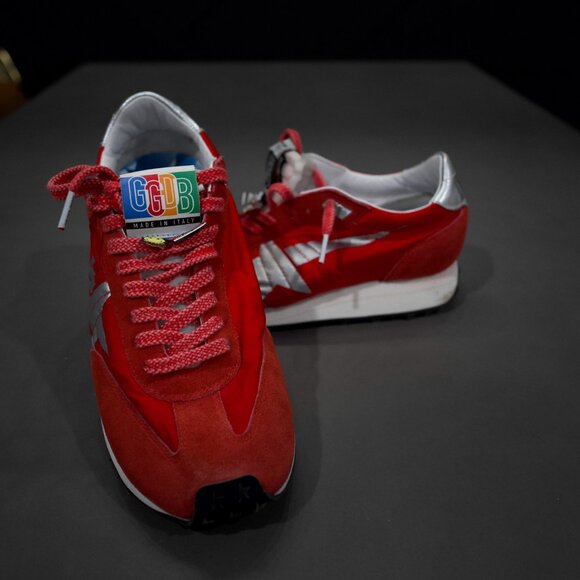Golden Goose Running Marathon Suede Nylon Sneakers | Neiman   Red Marathon Runner Custom Paris Edition | Size 41 EU
